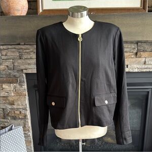 Michael Kors Black Jacket with Gold Details